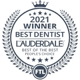 2021 Winner Best Dentist Lauderdale Best of the Best People's Choice Award Badge