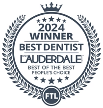2024 Winner Best Dentist Lauderdale Best of the Best People's Choice Award Seal